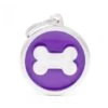 MyFamily Classic Big Round Purple White Bone Pet ID Tag -Pet Products Store myfamilyclassicbigroundpurplewhitebonepetidtag 1