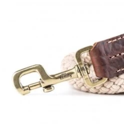 MyFamily El Paso Genuine Italian Brown Leather And Rope Dog Leash - Medium -Pet Products Store myfamilyelpasogenuineitalianbrownleatherandropedogleash medium 3