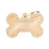 MyFamily Glam Big Gold Bone Strass Pet ID Tag