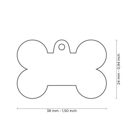 MyFamily Glam Big Gold Bone Strass Pet ID Tag 4 MyFamily Glam Big Gold Bone Strass Pet ID Tag - Image 2