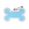MyFamily Glam Big Light Blue Bone Strass Pet ID Tag -Pet Products Store myfamilyglambiglightbluebonestrasspetidtag 1