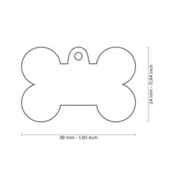 MyFamily Glam Big Light Blue Bone Strass Pet ID Tag -Pet Products Store myfamilyglambiglightbluebonestrasspetidtag 2