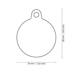 Myfamily Hushtag Collection Aluminum Circle With Rubber Pet ID Tag - Blue -Pet Products Store myfamilyhushtagcollectionaluminumcirclewithrubberpetidtag blue 2