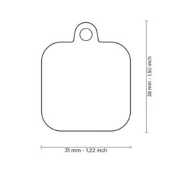 MyFamily Hushtag Collection Chromed Square With Black Rubber Pet ID Tag -Pet Products Store myfamilyhushtagcollectionchromedsquarewithblackrubberpetidtag 2