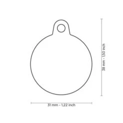 MyFamily Hushtag Pink Aluminum Circle With Rubber Pet ID Tag -Pet Products Store myfamilyhushtagpinkaluminumcirclewithrubberpetidtag 2 1