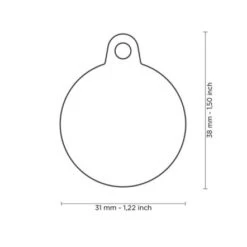 MyFamily Hushtag Purple Aluminum Circle With Rubber Pet ID Tag -Pet Products Store myfamilyhushtagpurplealuminumcirclewithrubberpetidtag 2 1