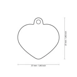 MyFamily Hushtag Purple Aluminum Heart With Rubber Pet ID Tag -Pet Products Store myfamilyhushtagpurplealuminumheartwithrubberpetidtag 2 1