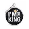 MyFamily "I'm The King" Circle Pet ID Tag - Medium -Pet Products Store myfamilyimthekingcirclepetidtag medium 1