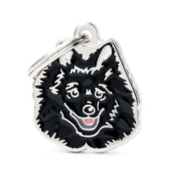 MyFamily New Black Spitz Dog Tag