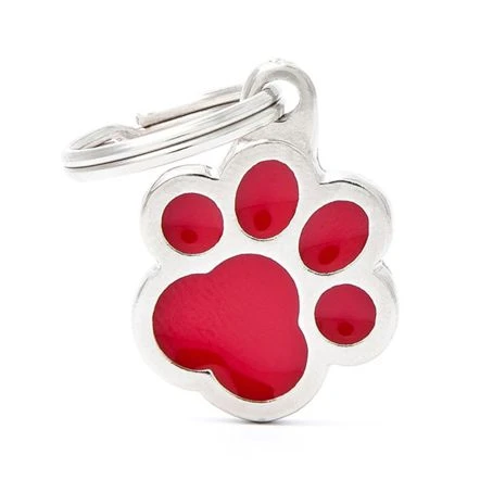MyFamily Red Paw Pet ID Tag - Red 3 MyFamily Red Paw Pet ID Tag - Red