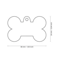 MyFamily Shine Big Bone Black Glitter Pet ID Tag -Pet Products Store myfamilyshinebigboneblackglitterpetidtag 2