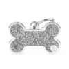 MyFamily Shine Big Bone Grey Glitter Pet ID Tag - Large -Pet Products Store myfamilyshinebigbonegreyglitterpetidtaglarge1