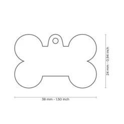 MyFamily Shine Big Bone Grey Glitter Pet ID Tag - Large -Pet Products Store myfamilyshinebigbonegreyglitterpetidtaglarge2