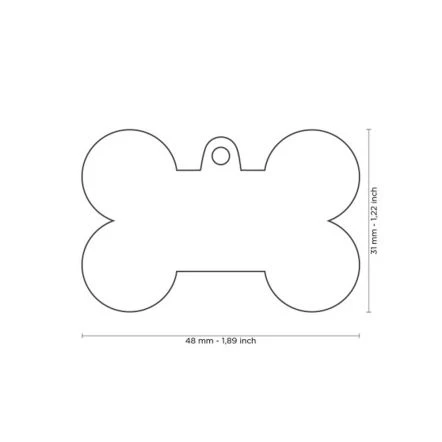 MyFamily Shine Big Gold Glitter Bone Pet ID Tag 4 MyFamily Shine Big Gold Glitter Bone Pet ID Tag - Image 2