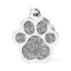 MyFamily Shine Big Paw Grey Glitter Pet ID Tag - Large 2 MyFamily Shine Big Paw Grey Glitter Pet ID Tag - Large -Pet Products Store myfamilyshinebigpawgreyglitterpetidtag large 1