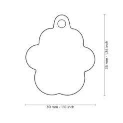 MyFamily Shine Big Paw Grey Glitter Pet ID Tag - Large -Pet Products Store myfamilyshinebigpawgreyglitterpetidtag large 2