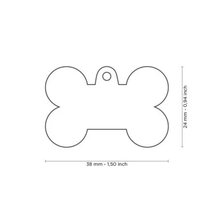 MyFamily Shine Big Pink Glitter Bone Pet ID Tag 4 MyFamily Shine Big Pink Glitter Bone Pet ID Tag - Image 2