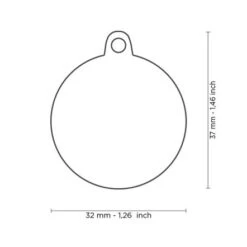 MyFamily Shine Circle Glitter Pet ID Tag - Small -Pet Products Store myfamilyshinecircleglitterpetidtag small grey 2 1