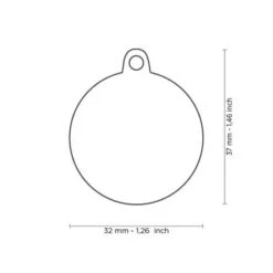 MyFamily Shine Gold Glitter Circle Pet ID Tag - Large -Pet Products Store myfamilyshinegoldglittercirclepetidtag large 3