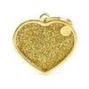 MyFamily Shine Gold Glitter Heart Pet ID Tag - Large -Pet Products Store myfamilyshinegoldglitterheartpetidtag large