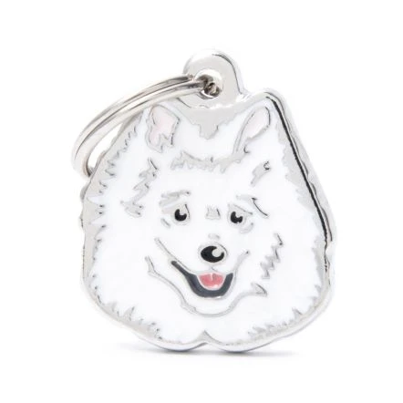 MyFamily White Spitz Pet ID Tag 3 MyFamily White Spitz Pet ID Tag