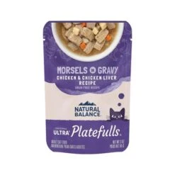 Natural Balance Platefulls Indoor Chicken & Chicken Liver In Gravy Cat Pouch - Pack Of 24