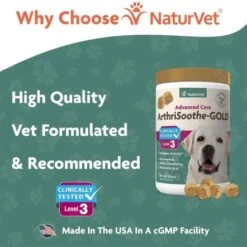 NaturVet ArthriSoothe-GOLD Advanced Care Soft Chews, 180 Soft Chews -Pet Products Store naturvetarthrisoothe goldadvancedcaresoftchews180softchews 3
