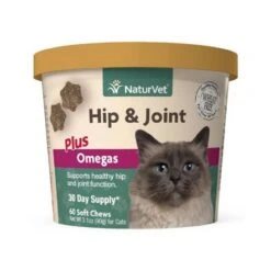 Naturvet Hip & Joint Plus Omegas Cat Soft Chew Cup, 60ct