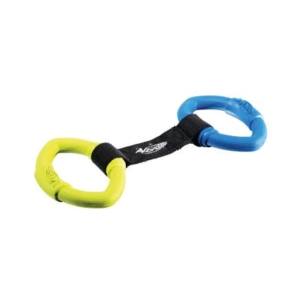 Nerf Two Ring Strap 2-Tone Tug Dog Toy 3 Nerf Two Ring Strap 2-Tone Tug Dog Toy