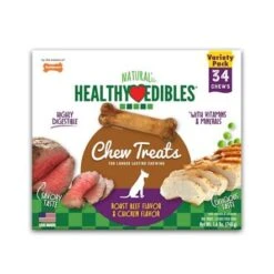Nylabone Roast Beef & Chicken Chew Treats For Dog, 34 Count