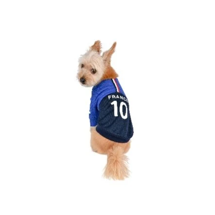 Olchi France Football Jersey Dog T-Shirt - Navy 6 Olchi France Football Jersey Dog T-Shirt - Navy - Image 4