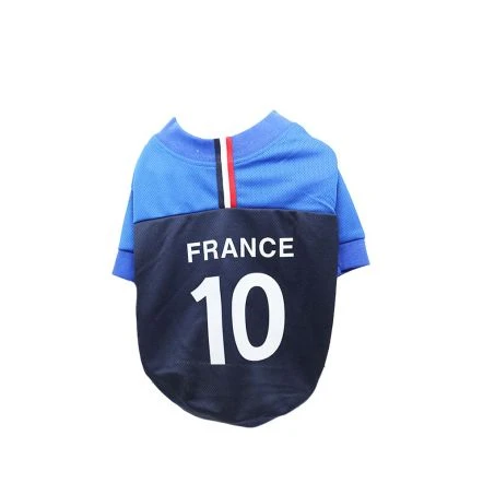 Olchi France Football Jersey Dog T-Shirt - Navy 3 Olchi France Football Jersey Dog T-Shirt - Navy