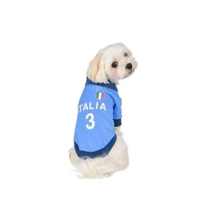 Olchi Italia Football Jersey Dog T-Shirt - Blue 6 Olchi Italia Football Jersey Dog T-Shirt - Blue - Image 4