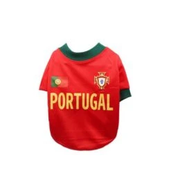 Olchi Portugal Football Jersey Dog T-Shirt - Red