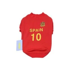 Olchi Spain Football Jersey Dog T-Shirt - Red