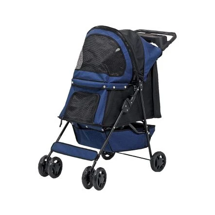 Pawise Foldable Pet Stroller, Red & Blue - 68L X 46W X 100H Cm 3 Pawise Foldable Pet Stroller, Red & Blue - 68L X 46W X 100H Cm