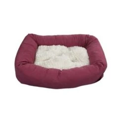 Pawise Pet Bed With Removable Pillow - Red - 50L X 45W X 10H Cm