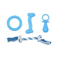 Pawise Puppy Life Teething Toy Set - Assorted Colors -Pet Products Store pawisepuppylifeteethingtoyset assortedcolors 3