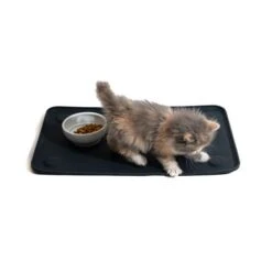 Pet Project Silicone Dining Mat - 48L X 30W Cm - Solid Black -Pet Products Store petprojectsiliconediningmat 48lx30wcm solidblack 8