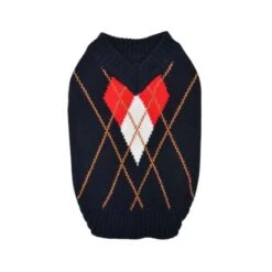 Puppia Corbin V-neck Dog Sweater - Navy