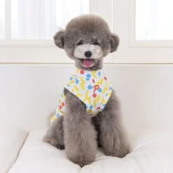 Puppia Fete Sleeveless Dog T-Shirt - White -Pet Products Store puppiafetesleevelessdogt shirt white small 3