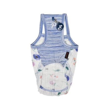 Puppia Florine Sleeveless Dog Tank Top - Blue 4 Puppia Florine Sleeveless Dog Tank Top - Blue - Image 2