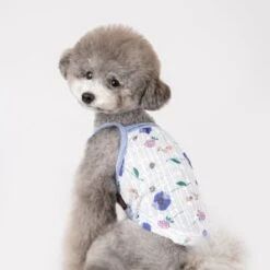 Puppia Florine Sleeveless Dog Tank Top - Blue 8 Puppia Florine Sleeveless Dog Tank Top - Blue -Pet Products Store puppiaflorinesleevelessdogtanktop blue small 3