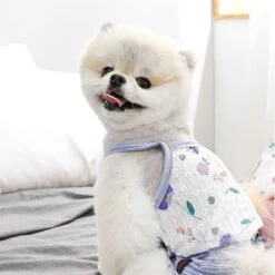 Puppia Florine Sleeveless Dog Tank Top - Blue 9 Puppia Florine Sleeveless Dog Tank Top - Blue -Pet Products Store puppiaflorinesleevelessdogtanktop blue small 4