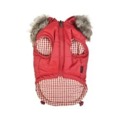 Pet Products Store -Pet Products Store puppiahollisreversiblehoodedwintercoat red xxlarge 2