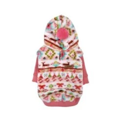 Puppia Jovie Dog Sweater With Hoodie - Pink