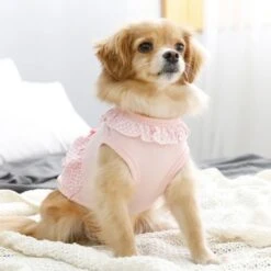 Puppia Lorene Sleeveless Shirts - Light Pink -Pet Products Store puppialorenesleevelessshirts lightpink small 3