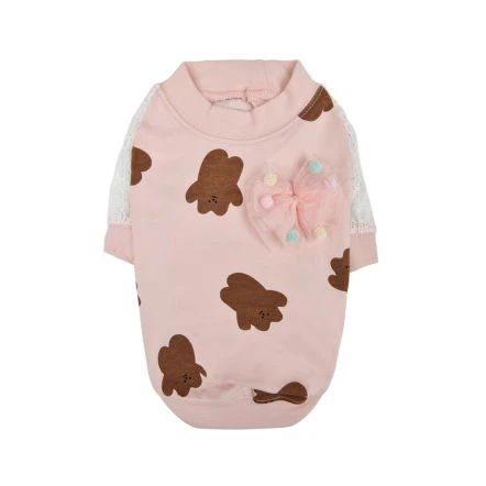 Puppia Millie Round Neck T-Shirt - Indian Pink 3 Puppia Millie Round Neck T-Shirt - Indian Pink