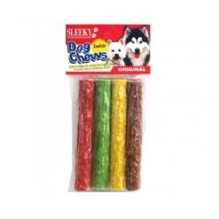 Sleeky Rawhide Original Colored Sticks Dog Chews, 155g