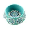Tarhong Carmel Medallion Pet Bowl, Medium, 7.1" X 7.1" X 2.8" -Pet Products Store tarhongcarmelmedallionpetbowlturquoisemedium7.1x7.1x2.8 1 1